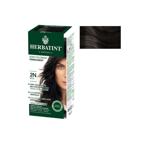 HERBATINT- Coloration Cheveux Naturelle 2N brun - 150ml - prix Maroc