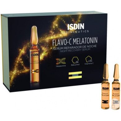 Isdin Flavo-C Melatonin Srum Rparateur Nuit 30 ampoules Parapharmacie prix Maroc