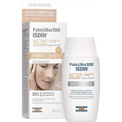 ISDIN FOTO ULTRA 100 ISDIN ACTIVE UNIFY COLOR FUSION FLUID SPF50+ 50 ML