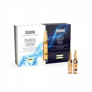 ISDIN PACK PIGMENT EXPERT 10 AMPOULES ET NIGHT PEEL 10 AMPOULES prix Maroc