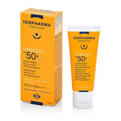 ISISPHARMA UVEBLOCK SPF 50+ FLUIDE TEINTE MEDIUM 40 ML Parapharmacie prix Maroc