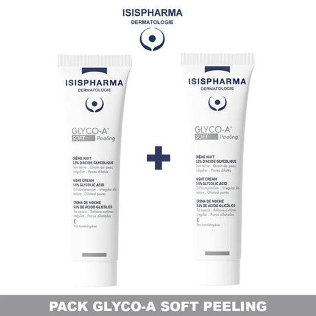 ISISPHARMA PACK DUO GLYCO A SOFT PEELING CREME NUIT 5.5% ACIDE GLYCOLIQUE 30ML*2 prix Maroc