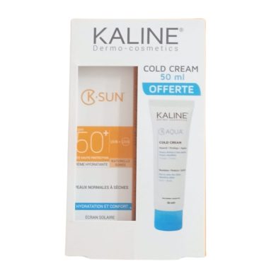 KALINE K SUN CREME HYDRATANTE DOREE 50 ML ET COLD CREAM K AQUA 50 ML OFFERTE prix Maroc
