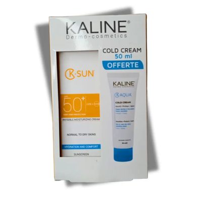 KALINE K SUN CREME INVISIBLE SPF 50+ 50 ML ET COLD CREAM K AQUA 50 ML OFFERTE prix Maroc