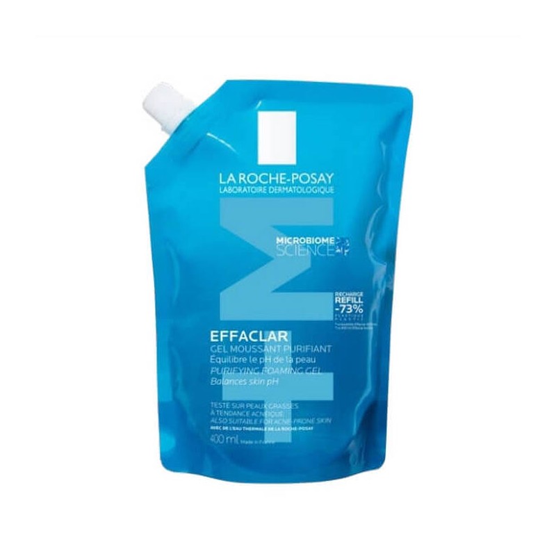 La Roche-Posay Effaclar Eco-Recharge Gel Moussant Peau Grasse Acnéique | 400ml - prix Maroc