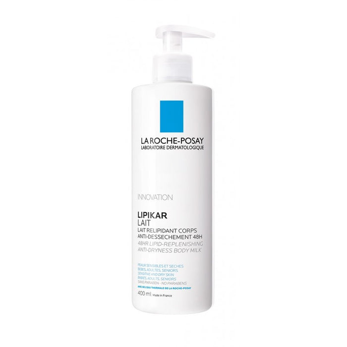La Roche-Posay Lipikar Lait anti-Dessèchement Peau Sèche et Sensible 400 ml – soin corps apaisant – prix Maroc La Maison Para