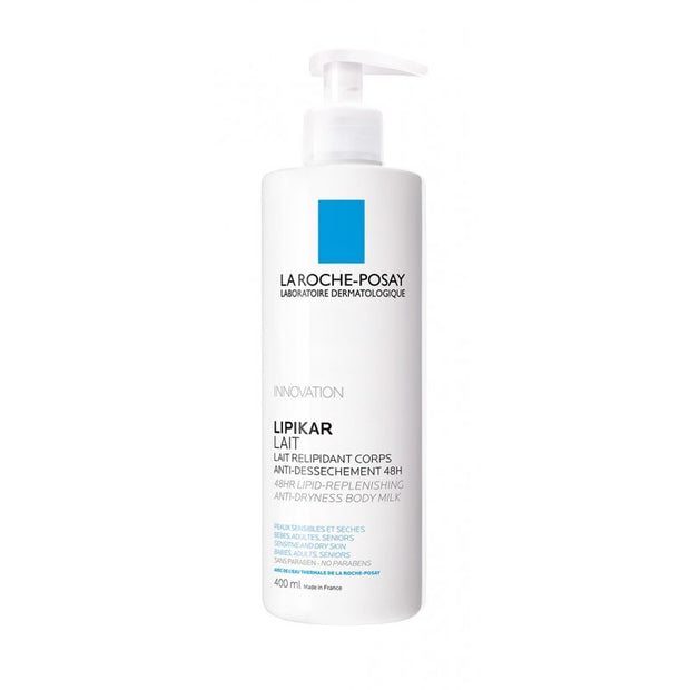 La Roche-Posay Lipikar Lait anti-Dessèchement Peau Sèche et Sensible 400 ml – soin corps apaisant – prix Maroc La Maison Para