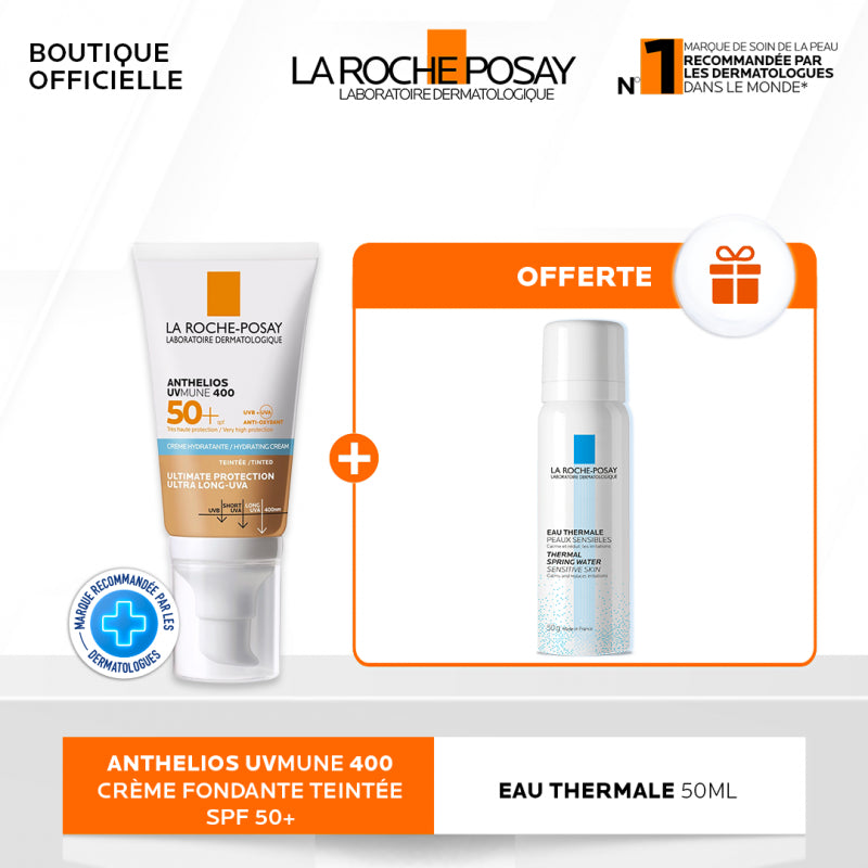 La Roche-Posay Offre Anthelios UVMune 400 Crème Solaire Teintée | Peaux Sensibles Normales À Sèches | 50ml prix Maroc
