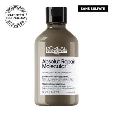 L'OREAL PROFESSIONNEL ABSOLUT REPAIR MOLECULAR SHAMPOOING PROFESSIONNEL SANS SULFATE 300 ML Parapharmacie prix Maroc