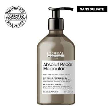 L'OREAL PROFESSIONNEL ABSOLUT REPAIR MOLECULAR SHAMPOOING PROFESSIONNEL SANS SULFATE 500 ML Parapharmacie prix Maroc