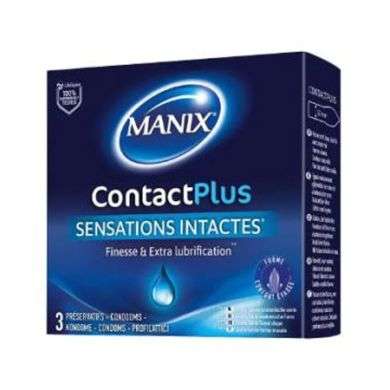 MANIX CONTACT PLUS SENSATION INTACTE 3 PRESERVATIFS Parapharmacie prix Maroc