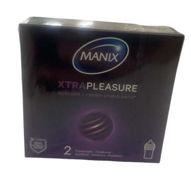 MANIX EXTRAPLEASURE NERVURE FORME STIMULANTE 2 PRESERVATIFS Parapharmacie prix Maroc