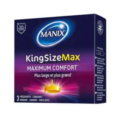 MANIX KING SIZE MAX 3 PRESERVATIFS Parapharmacie prix Maroc