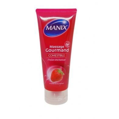 MANIX MASSAGE GOURMAND COMESTIBLE FRAISE ONCTUEUSE 200 ML Parapharmacie prix Maroc