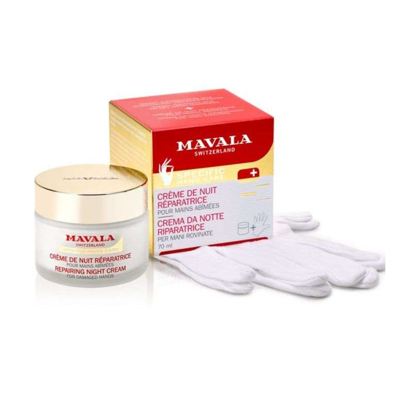 MAVALA CREME DE NUIT REPARATRICE POUR MAINS ABIMEES 70ML + TROUSSE OFFERTE