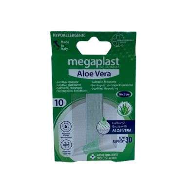 MEGAPLAST ALOE VERA PANSEMENT 3D HYDRATANTE BOITE DE 10 (10*6CM) Parapharmacie prix Maroc