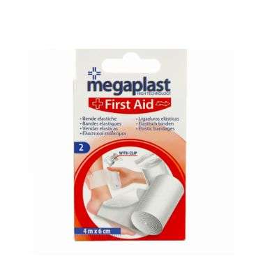 MEGAPLAST FIRST AID BANDES ELASTIQUES BOITE DE 2 4M*6M Parapharmacie prix Maroc