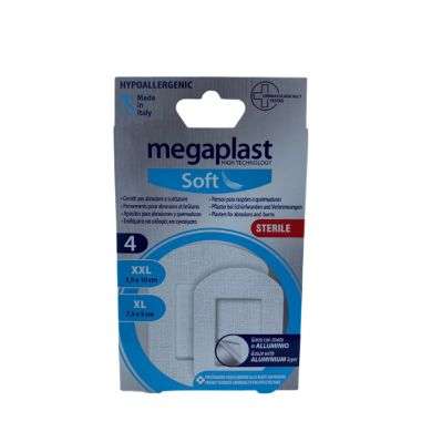 MEGAPLAST SOFT PANSEMENT POUR ABRASIONS ET BRULURES PACK DE 4 Parapharmacie prix Maroc