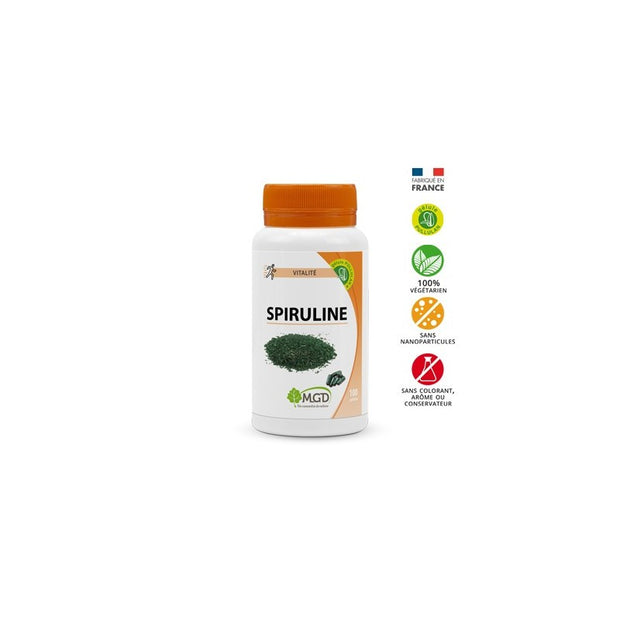 Mgd Spiruline 100 Gélules