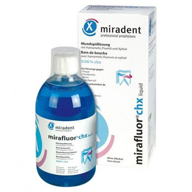 MIRADENT MIRAFLUOR CHX BAIN DE BOUCHE 500 ML prix Maroc