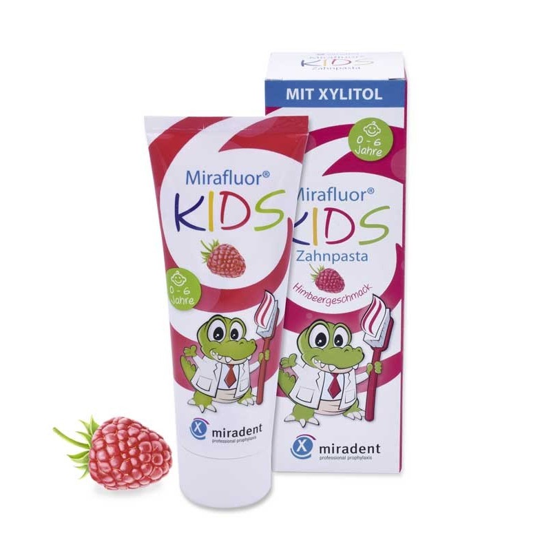 MIRADENT MIRAFLUOR KIDS dentifrice Framboise | 75 ml