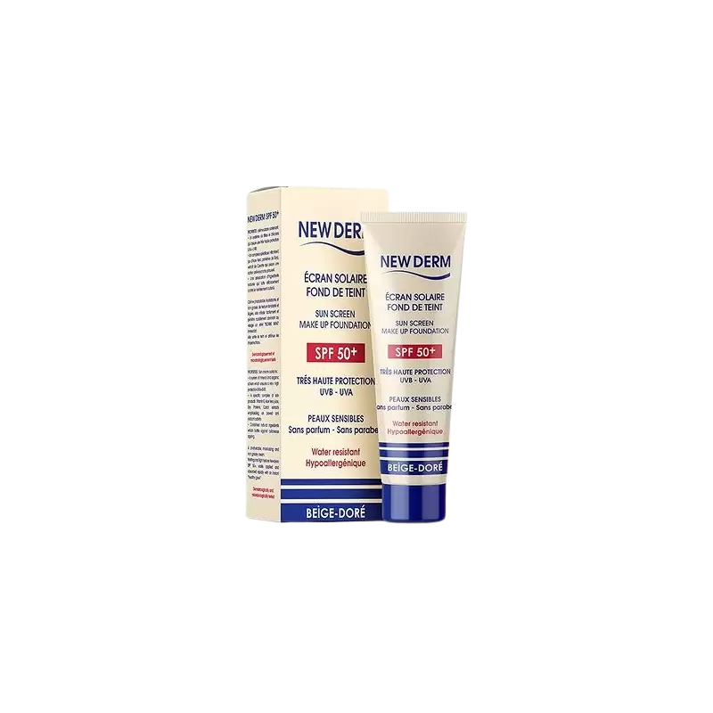 NEW DERM écran solaire teintée Beige Dorée spf 50+ | 50 ml