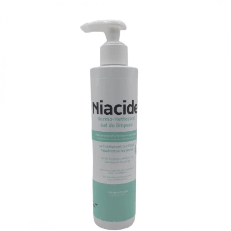 NIACIDE DERMO-NETTOYANT GEL DE LIMPEZA VISAGE ET CORPS PEAU GRASSE ET A TENDANCE ACNEIQUE 200ML prix Maroc