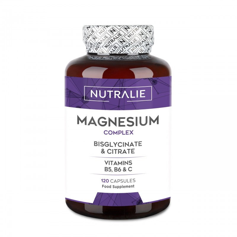 NUTRALIE MAGNESIUM COMPLEX BISGLYCINATE CITRATE VITAMINE B5 B6 C B120 CAPSULES