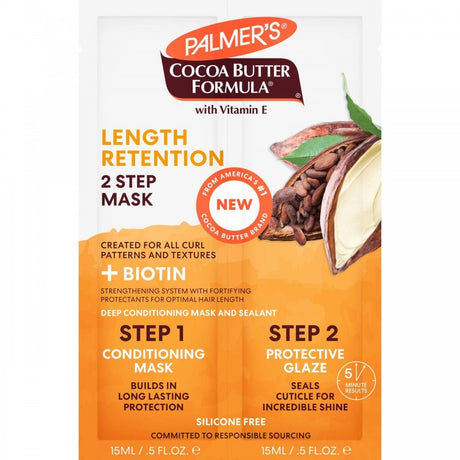 PALMER'S MASQUE CHEVEUX 2 STEPS CACAO ET BIOTIN ACCELERATEUR DE POUSSE 15ML*2 prix Maroc