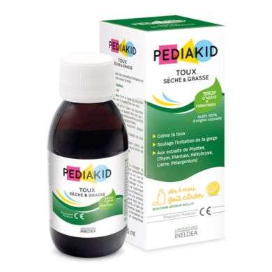 PEDIAKID SIROP TOUX SECHE ET GRASSE GOUT CITRON 125 ML Parapharmacie prix Maroc