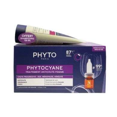 PHYTO SET PHYTOCYANE TRAITEMENT ANTICHUTE FEMME CHUTE PROGRESSIVE + SHAMPOING 100 ML OFFERT Parapharmacie prix Maroc