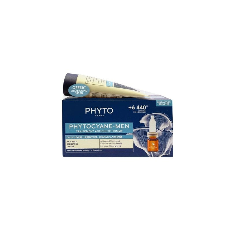 PHYTOCYANE MEN TRAITEMENT ANTI-CHUTE HOMME CHUTE SEVERE B12 AMPOULES