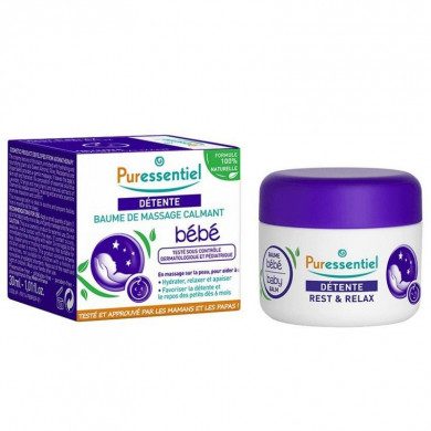 PURESSENTIEL DETENTE BAUME DE MASSAGE CALMANT BEBE 30 ML Parapharmacie prix Maroc