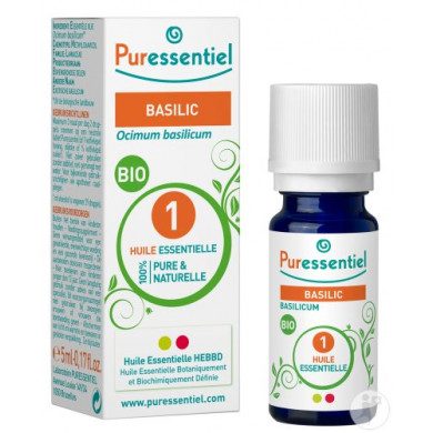 PURESSENTIEL HUILE ESSENTIELLE BASILIC BIO 5 ML prix Maroc