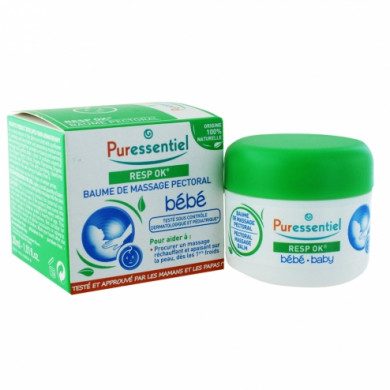 PURESSENTIEL RESPIRATOIR OK BAUME DE MASSAGE PECTORAL BEBE 30ML Parapharmacie prix Maroc