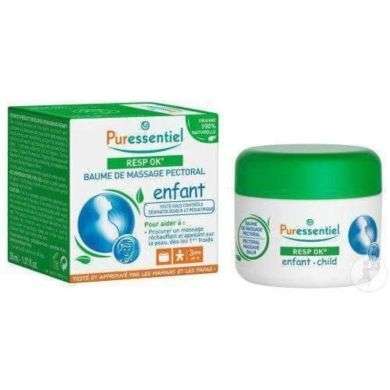 PURESSENTIEL RESPIRATOIR OK BAUME DE MASSAGE PECTORAL ENFANT 60 ML Parapharmacie prix Maroc