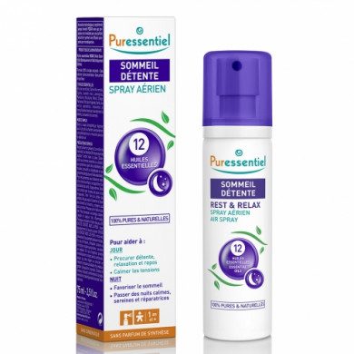 PURESSENTIEL SOMMEIL DETENTE SPRAY AERIEN 12 HUILES ESSENTIELLES 75ML prix Maroc