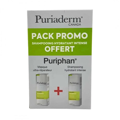 PURIADERM PACK PURIPHAN MASQUE ULTRA-REPARATEUR 200ML + PURIPHAN SHAMPOOING HYDRATANT 200ML prix Maroc