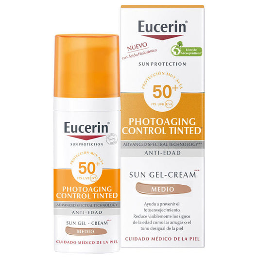EUCERIN PHOTOAGING CONTROL TINTED SUN GEL CREME SPF 50+ MEDIUM