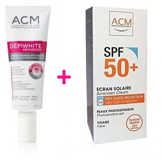 ACM DEPIWHITE ADVANCED CREME INTENSIVE ANTI-TACHES + ACM ECRAN SOLAIRE OFFERT