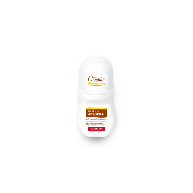 Roge Cavailles Absorb+ Deo Homme Soin Régulateur 48H Roll On 50 ml