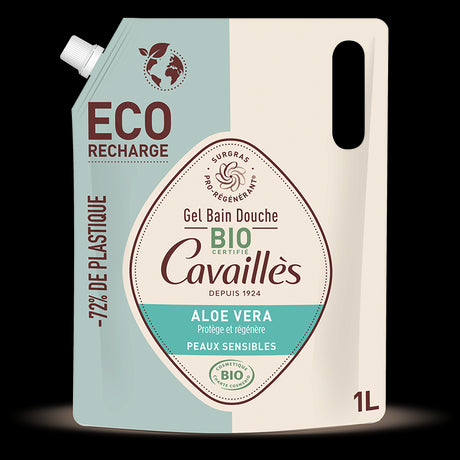 ROGE CAVAILLES Eco-Recharge ALOE VERA gel bain douche BIO 1L prix Maroc