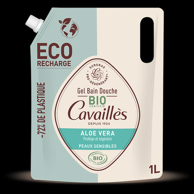 ROGE CAVAILLES Eco-Recharge ALOE VERA gel bain douche BIO 1L prix Maroc