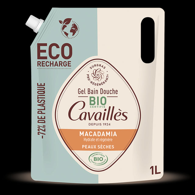 ROGE CAVAILLES Eco-Recharge HUILE MACADAMIA gel bain douche BIO 1L prix Maroc