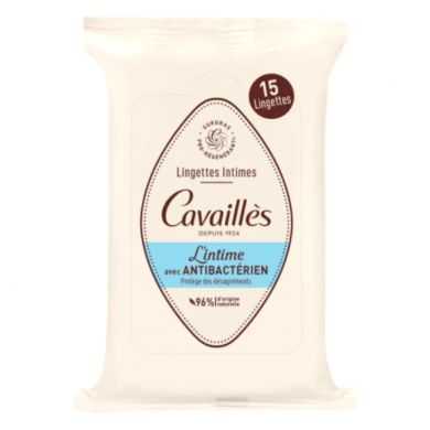 ROGE CAVAILLES LINGETTE INTIME AVEC ANTI BACTERIEN 15 UNITES Parapharmacie prix Maroc