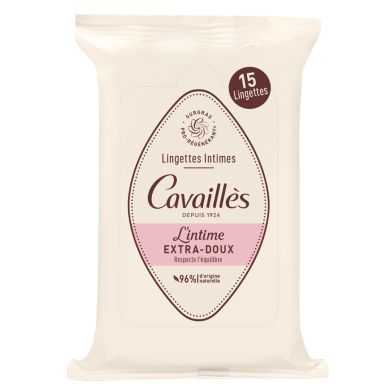 ROGE CAVAILLES LINGETTES INTIME EXTRA DOUX 15 UNITES Parapharmacie prix Maroc