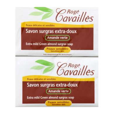 ROGE CAVAILLES SAVON SURGRAS EXTRAS DOUX AMANDE VERTE 250 G X 2 prix Maroc