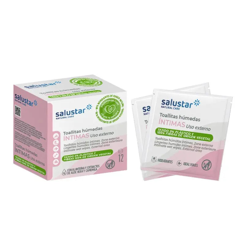 SALUSTAR Hygiène Intime Lingettes Humides Unidoses 12 unités prix Maroc