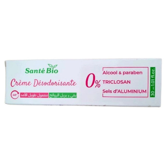 SANTE BIO CREME DESODORISANTE 30ML prix Maroc