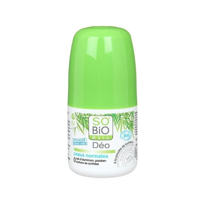 SO'BIO ETIC DEODORANT A LA POUDRE DE BAMBOU PEAUX NORMALE 50ML